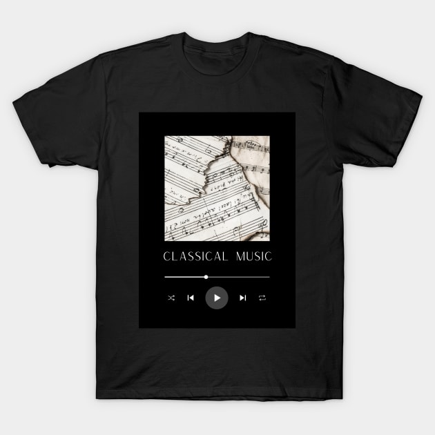 Classical Music T-Shirt by black&blue